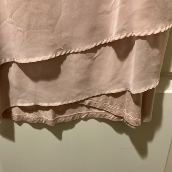 NWOT Design History Soft Pink Sleeveless Chiffon Front Jersey Back Med. Jeweled - Picture 4 of 5